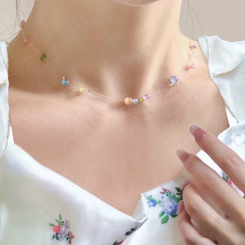 Korean Lifestyle Aesthetic - Modny naszyjnik w koreańskim stylu ze