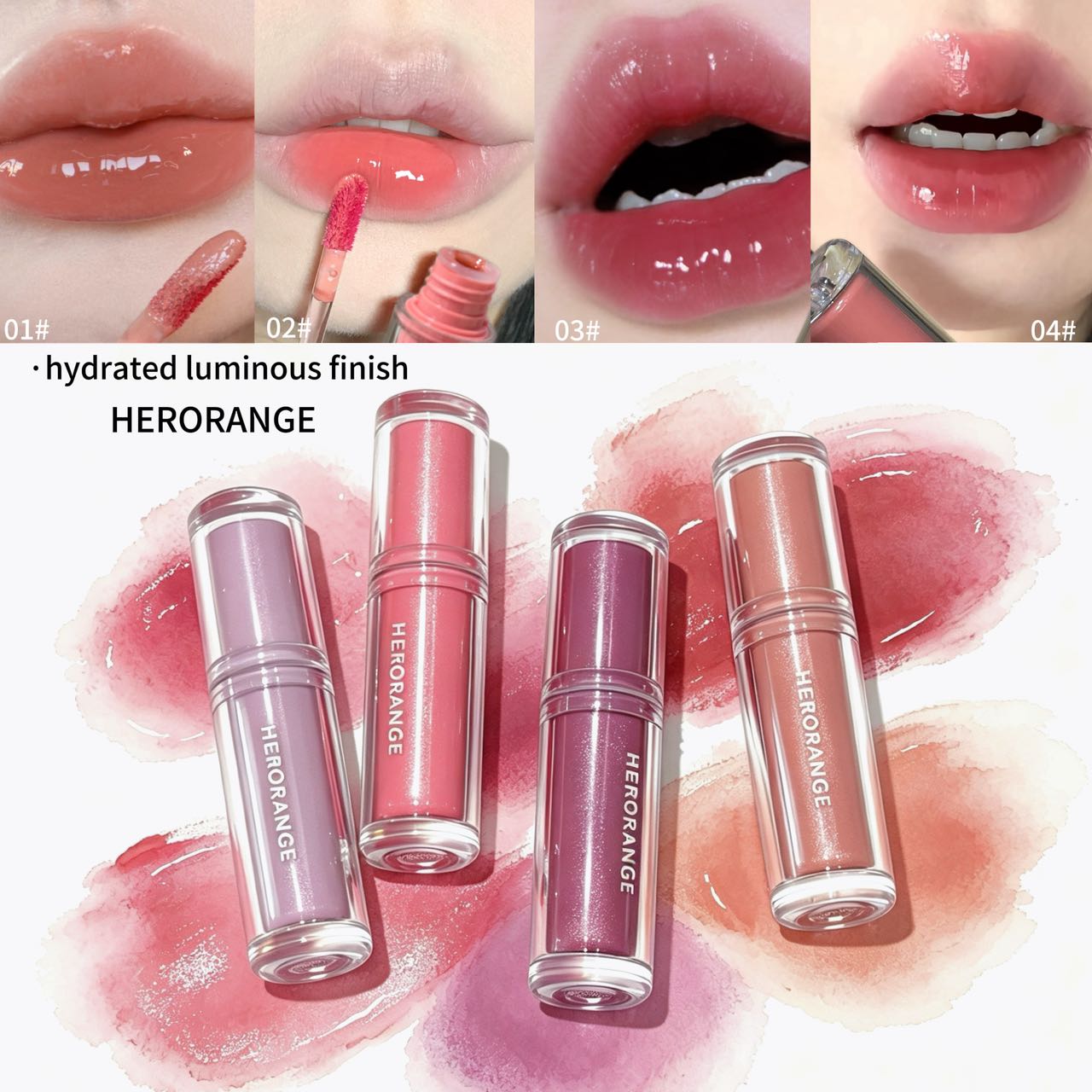 Lip Tint Korean - Herorange Odświeżający Błyszczyk do Ust z