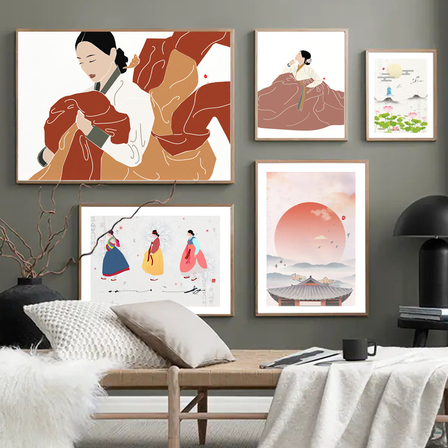 Korean Lifestyle Aesthetic - Koreański Styl Boho Hanbok Dziewczyna Azjatycka
