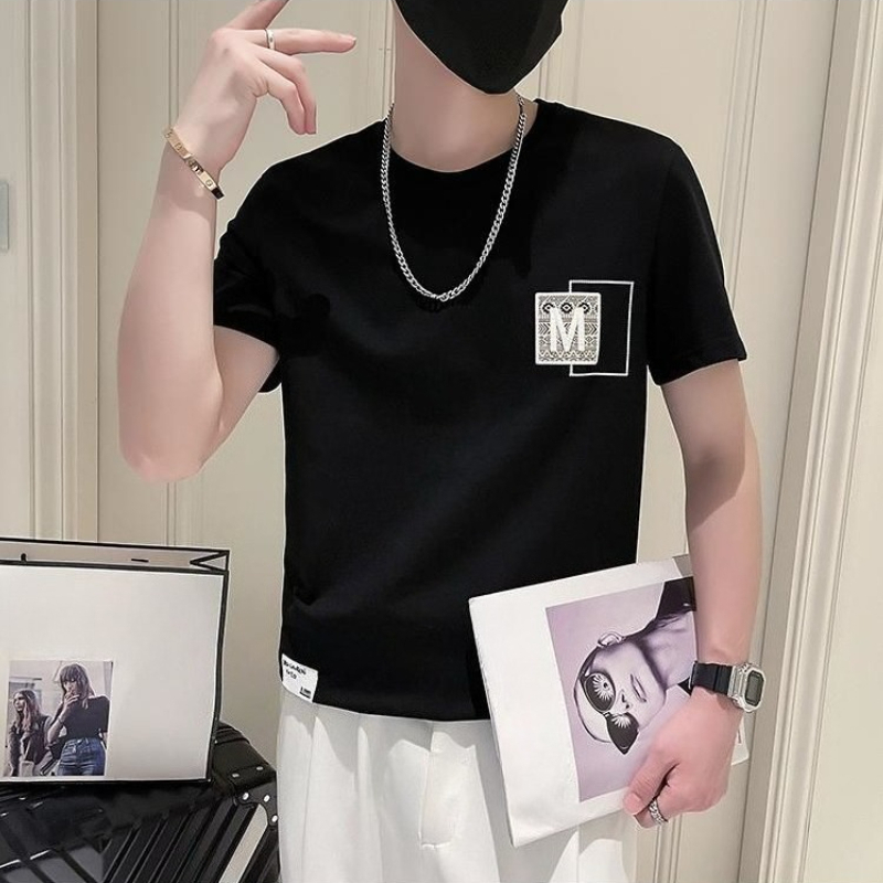 Modna męska koszulka z krótkim – Korean Daily Lifestyle recenzja i cena