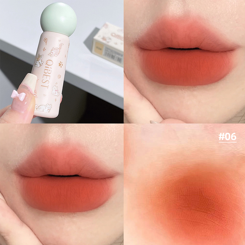 QIBEST Nude Matte Lip Mud Wodo – Lip Tint Korean recenzja i cena